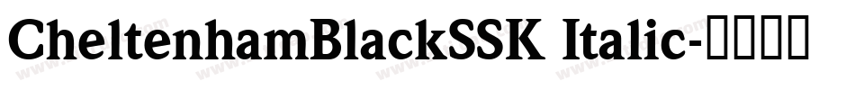 CheltenhamBlackSSK Italic字体转换